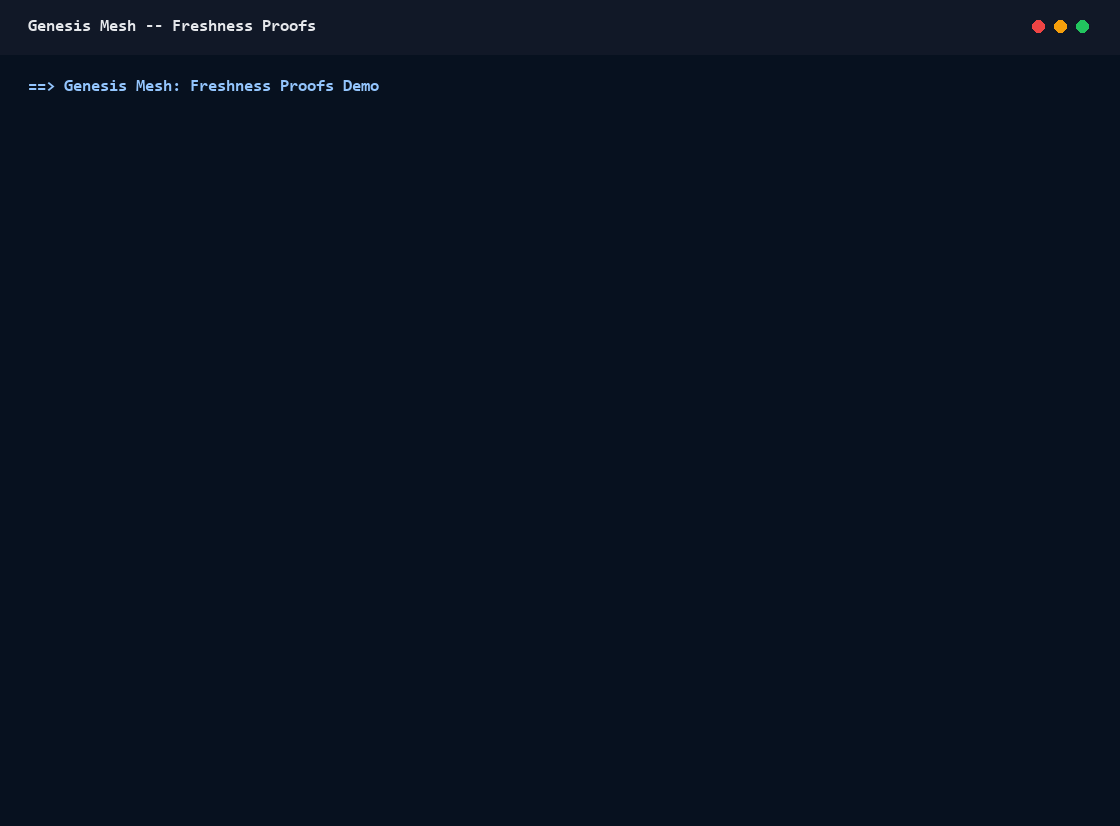 Freshness proofs demo