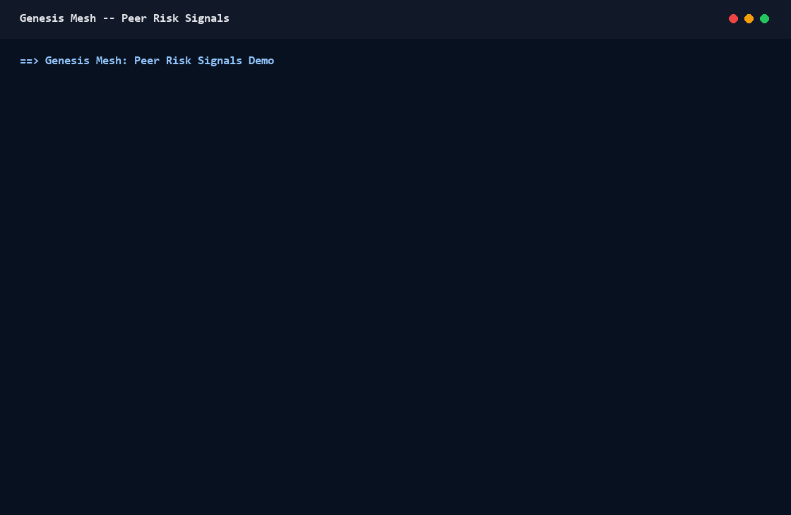 Peer risk signal trust gate demo